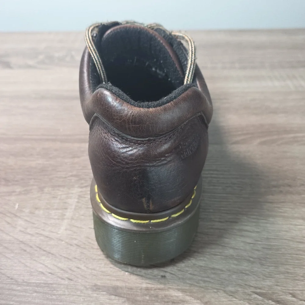 Y2K Dr. Martens Brown Leather Oxford Shoes Mens 11 Low Top Lug Sole Vintage